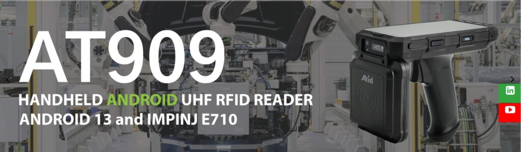 ATID AT909 rugged Android UHF RFID handheld computer with Impinj E710 module